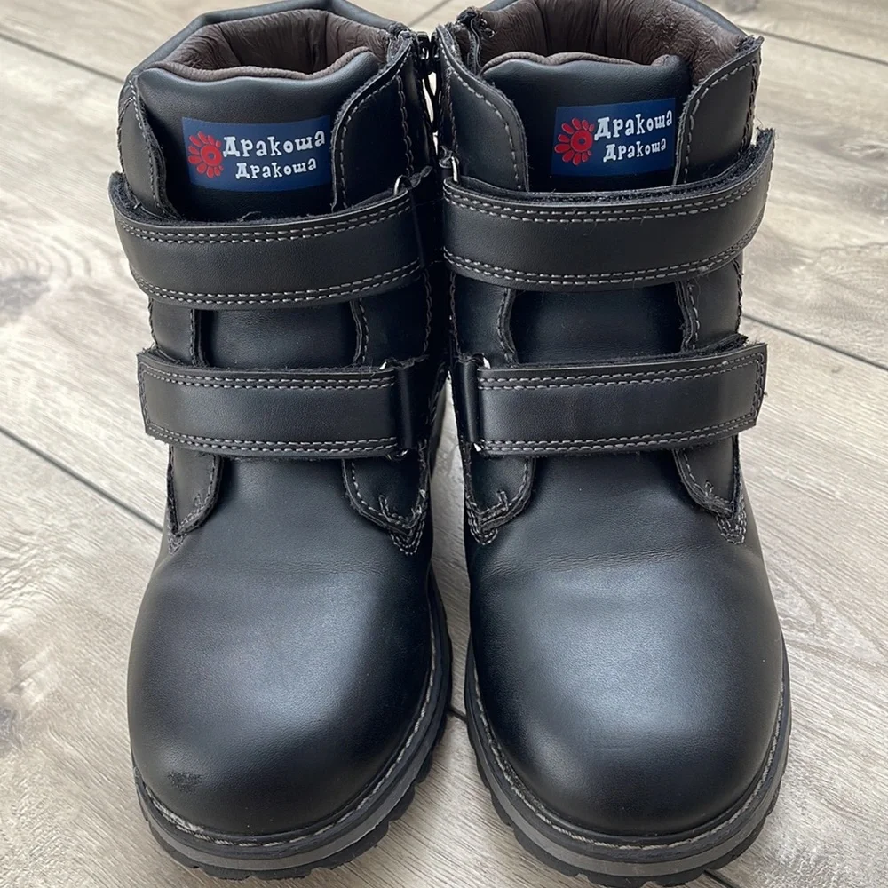 WATERPROOF KIDS BOYS WOOLEN LINING WARM SNOW BOOTS SIZE 1.5